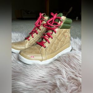 Ryka Aurora Sneakers - Beige, Green, Pink